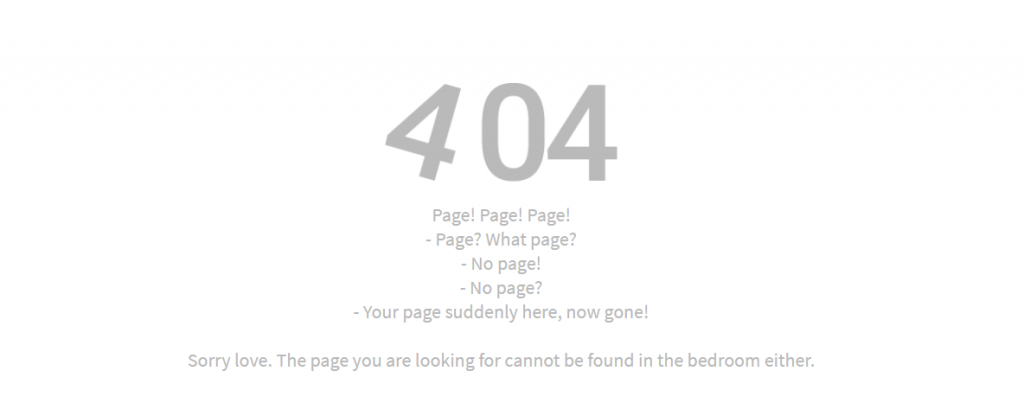 404 Page not Found