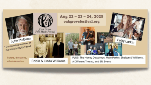 2025 Oak Grove Folk Music Festival banner