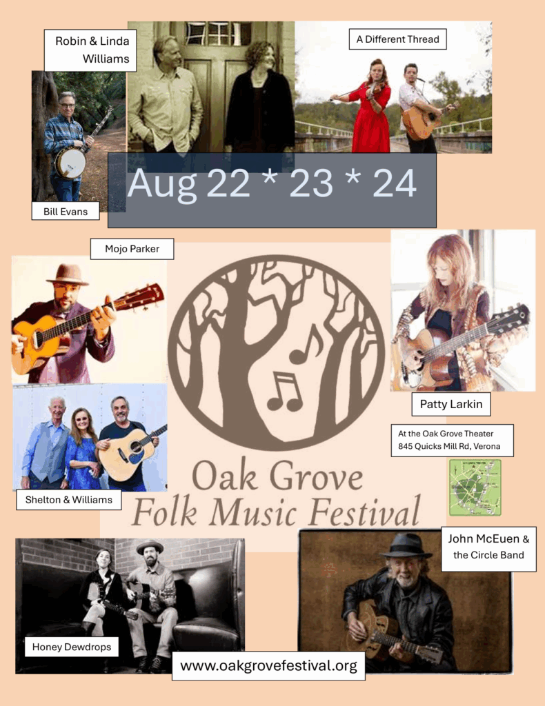 2025 Oak Grove Folk Music Festival poster